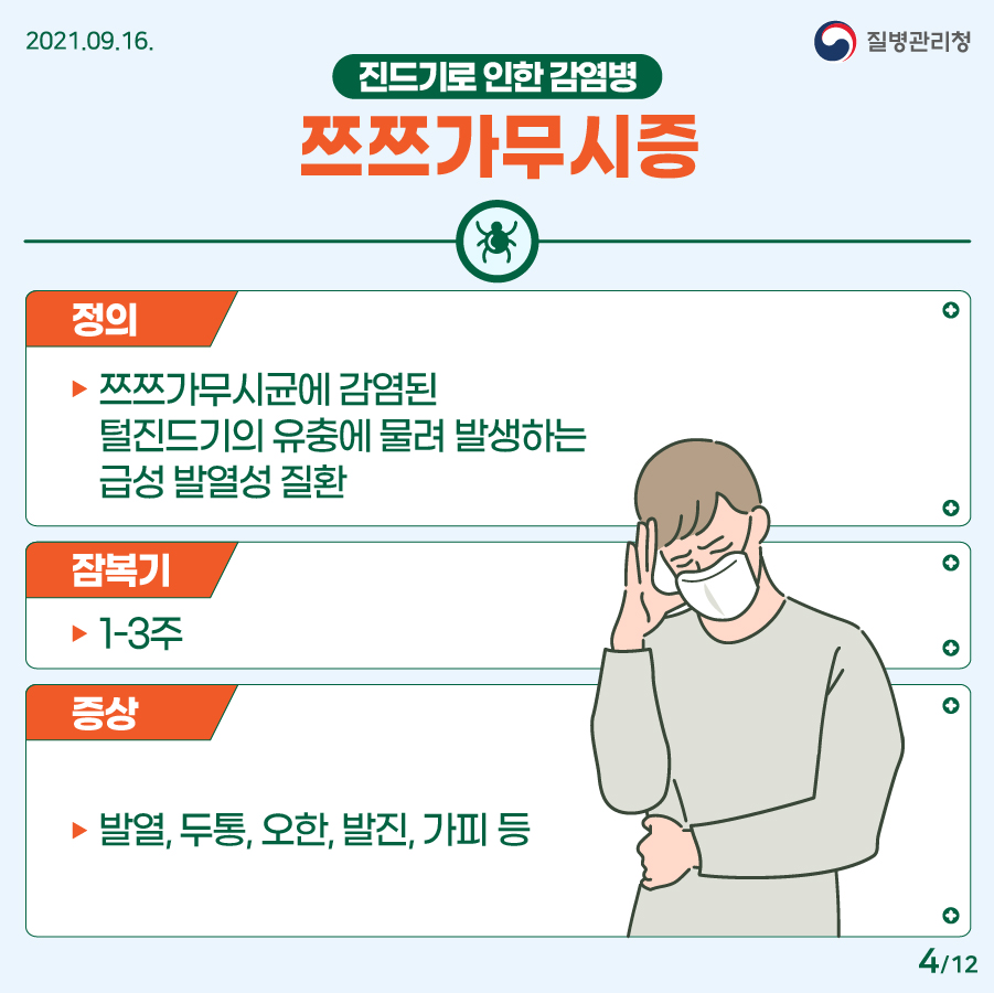 쯔쯔가무시증 대표 증상