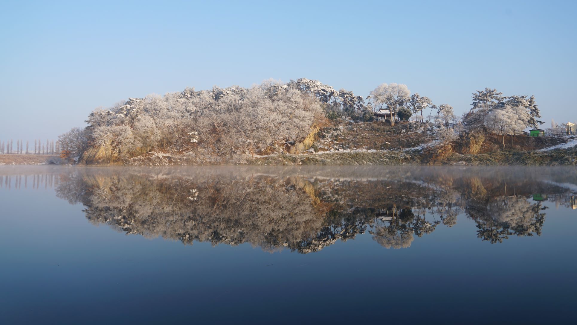 상고대 핀 석관정 풍경(2022.12.20 아침)